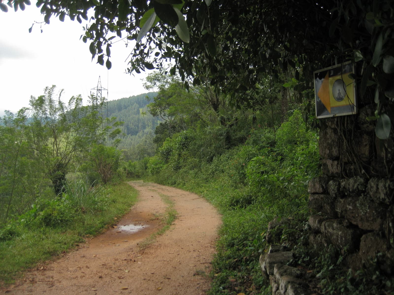 The way to the meditation centre