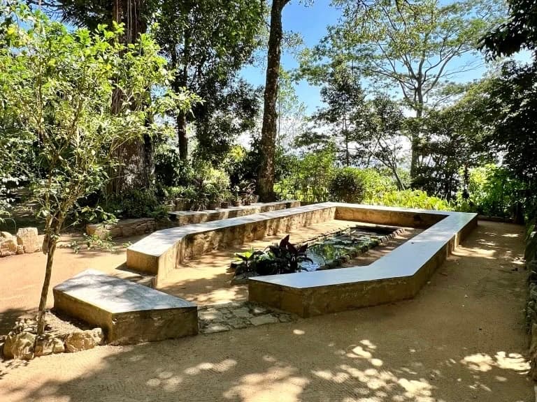 The outdoor meditation pond